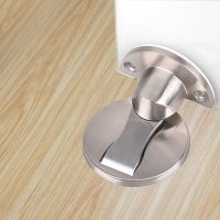 304 Stainless Steel Hidden Magnetic Door Stopper Floor  With Nail-Free Sticker And Screw Door Suction Furniture Hardware Door Hardware Locks