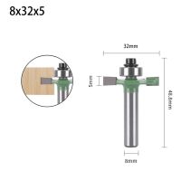 เราเตอร์บิตสีเขียว8มิลลิเมตร T-การกัดร่องตัดกับแบริ่งเครื่องตัดไม้