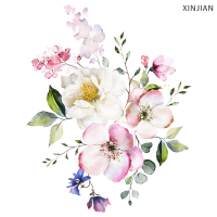 ? [XINJIAN] สติกเกอร์ติดผนังลายดอกไม้พืชสีเขียวหลากหลายรูปแบบสติ๊กเกอร์ตกแต่งห้องน้ำห้องนั่งเล่นตู้บ้านภาพจิตรกรรมฝาผนังแบบมีกาวในตัว