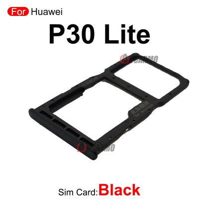 สำหรับ Huawei P30 Lite P30Lite ซิมการ์ดอะไหล่ตัวยึดถาดใส่ซิมสำหรับใส่ซิมการ์ดสีน้ำเงินสีดำสีขาว
