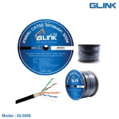GLINK-สายแลนCAT5E 305M.ภายนอก (GL5008) สีดำ