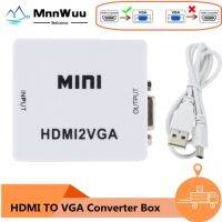 ▪۞ MnnWuu MINI HDMI-compatible to VGA Adapter HDMI2VGA Converter Digital Analog HD 1080p HDMI TO VGA For PC Laptop Tablet Displayer