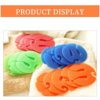 6 Pieces Socks Clip Multifunctional Home Storage Products Underwear Glove Tie Socks Clip Storage Hook Up Random Color