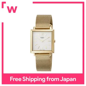 Gold watch hot sale white dial