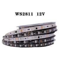 ความสว่างสูง DC12V WS2811แถบไฟ Led 5M 60Leds/M,PCB สีขาว IP20,แถบไฟ Led 2811ดิจิทัลที่แอดเดรส