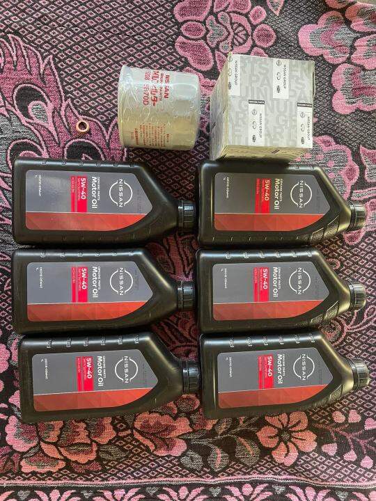 Nissan Genuine Oil Semi Synthetic 5W40 CF4 Oil Change Package for D23 Nissan Navara NP300