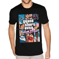 Grey Grand Theft Auto Vice City T Shirt GTA GAME Tee Shirt Mens Graphic Custom Short Sleeve Premium Cotton o-Neck Tees Shirt 4XL 5XL 6XL