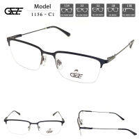 ?กรอบแว่นตา GEZE METAL รุ่น 1156-C1 เต็มกรอบสีดำ Vintage โลหะ น้ำหนักเบา ใส่สบาย (บริการตัดเลนส์สายตาราคาถูก)