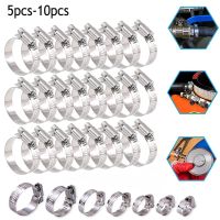 5/10pcs 8 to 152mm 304 Stainless Steel Adjustable Drive Hose Clamp Fuel Line Worm Size Clip Hoop Hose Clamp Coil Springs