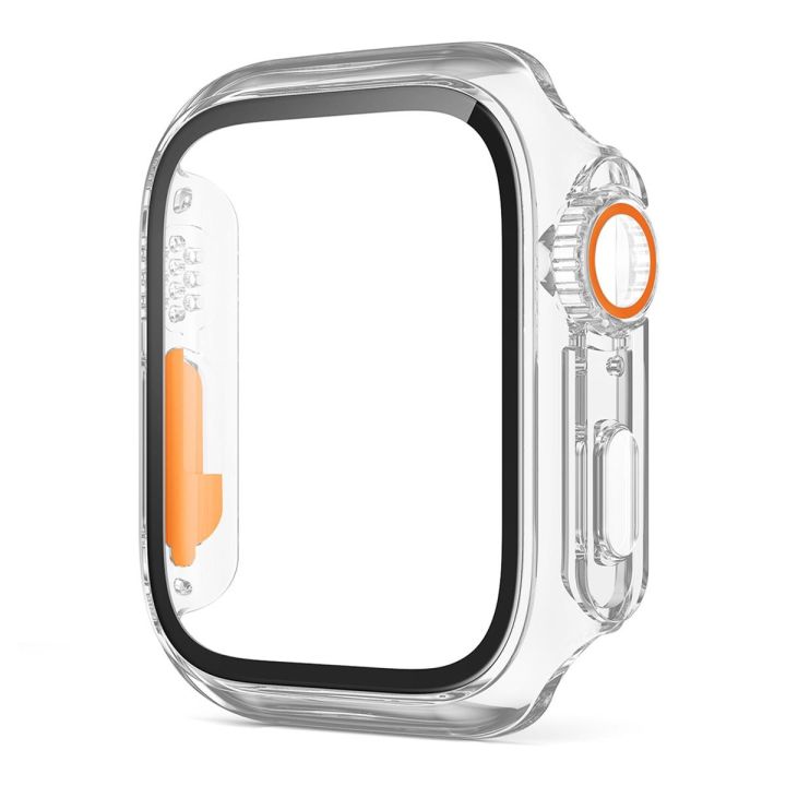 กรณีอัพเกรดสำหรับ-apple-watch-series-8-7-41mm-45mm-screen-protector-hard-case-กระจกนิรภัย-iwatch-series-4-5-6-se-42mm-44mm