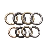 JUZHUFEI 10pcs 10/12/16/19mm Round Push Trigger Zinc Alloy Hooks Black gold silver Spring O-Ring Buckles Carabiner Purses Handbags Snap Clasp Clip Bag