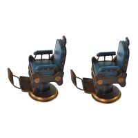 2X Iron Model Decorations Crafts Barber Chair -Metal Decoration Tinplate