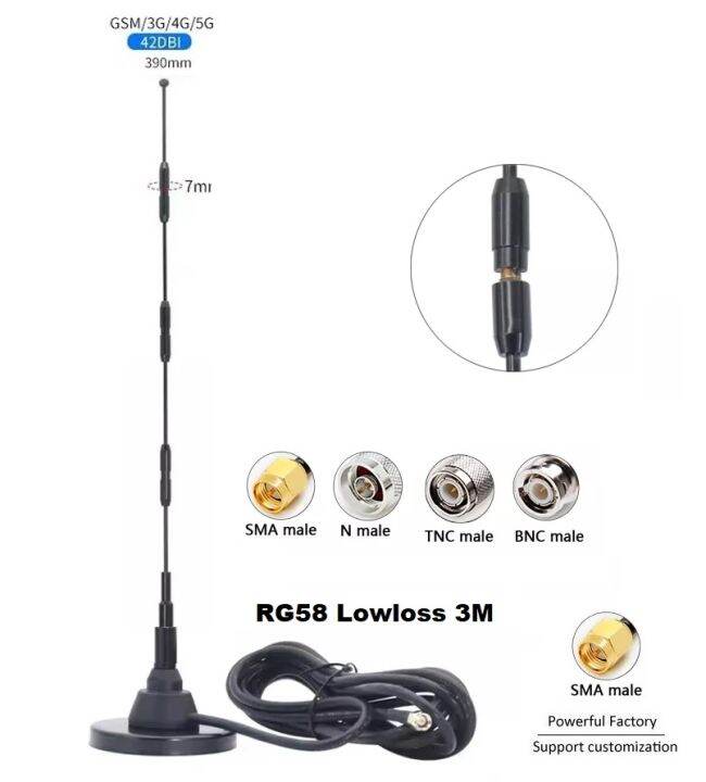 เสาอากาศ-nbsp-5g-4g-3g-42dbi-nbsp-signal-booster-detachable-nbsp-4g-lte-nbsp-full-nbsp-band-nbsp-600-6000mhz-cable-rg58-lowloss-3m