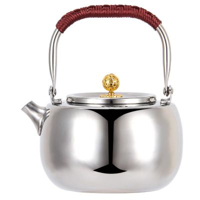 1.นกหวีดกาต้มน้ำเหล็กกล้าไร้สนิมเกรดอาหารหนา2ล. กระทะทำอาหารนกหวีดแคมปิ้งกลางแจ้ง Guanpai4กาน้ำชากับตัวกรองถ้วยชา