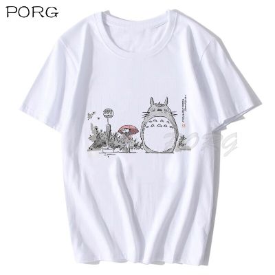 Japanese Anime Totoro Shirt Men Studio Ghibli Miyazaki Hayao Anime Spirit Away T Shirt MenWomen Cartoon Summer T-Shirt New 2021