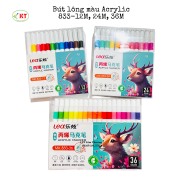 Bút lông màu Acrylic LEA đầu cọ nhọn 12 24 36 Màu Vẽ Được Trên Mọi Chất