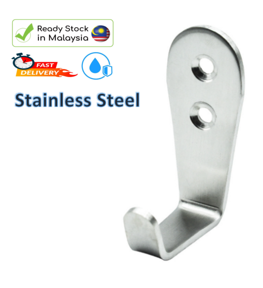 Stainless Steel Hook Partition Toilet Door Hook Toilet Door Coat Hook ...