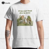 Frog And Toad Are In Love Classic T Shirt High Quality Cute Elegant Lovely Kawaii Cartoon Sweet Cotton Tee Shirts New XS-6XL