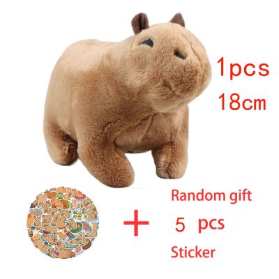 18-30cm Simulation Capybara Plush Toy Fluffy Capybara Doll Soft Stuffed Animal Toy Kids Birthday Gift Toy Home Room Decor