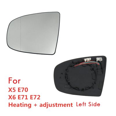 Rear View Mirror Side Mirror Glass Heated + Adjustment for BMW X5 E70 2007-2013 X6 E71 E72 2008-2014