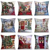 Christmas Cushion Cover Merry Christmas Decorations For Home 2022 Cristmas Ornament Pillow Case Xmas Navidad Gifts New Year 2023