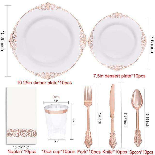 disposable-cutlery-baroque-plastic-plate-plastic-silverware-cup-napkin-combo-set-wedding-birthday-party-decorations-10-guests