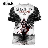 2023 Customized Fashion New Summer Movie Assassins Creed Short-sleeved 3D T-shirt Printing  Popular Round Neck Casual Fun T-shirt，Contact the seller for personalized customization