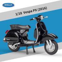 โมเดลเวสป้า (Model Vespa) Welly PX (2016) Scale 1:18 ล้อหมุนได้ ขาตั้งพับได้ สวย งานคุณภาพ งานละเอียด มี 2 สีให้เลือก - ของเล่น ของขวัญ