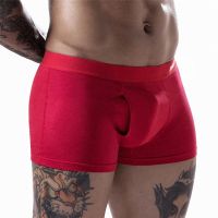 Man Cotton Boxers Breathable Mens Flexible Shorts Underware U Convex Pouch Male Underpants