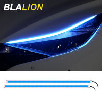 Car Daytime Running Light Led Light Strip Flowing Flexible LED DRL Dual Color Surface Tube Turn Signal Lamp Waterproof Headlight