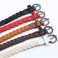 Unisex Women Belt Fashion Braided Rope Pin Buckle Belt Wild Casual Dress Decorative Belt Belts