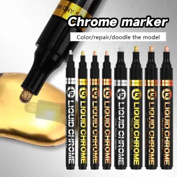 3pcs/Set White Liquid Chalk Marker Pen With 0.7mm/1mm/2.5mm Tip For Glass,  Metal, And Waterproof Surface