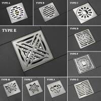 SUS304 Stainless Steel 10 X 10 CM Floor Drain For Kitchen Bathroom Durable Square Floor Waste Grates Bathroom Shower Drains