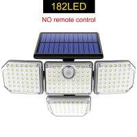 182led No remote Solar Lights Outdoor 182/112 LED Wall Lamp With Adjustable Heads Security LED Flood Light IP65 Waterproof With 3 Working Modes