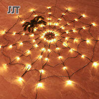 JJT ไฟ LED สีตกแต่งฮาโลวีนไฟใยแมงมุมสายไฟ LED ในร่มสำหรับเด็กแหอวนเรียงไฟเส้นตกแต่งอุปกรณ์ประกอบฉากเทศกาลผี