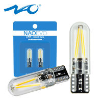 NAO W5W หลอดไฟ LED T10 5W5ภายในรถ SMD 194 168แก้ว Auto Filament โคมไฟ12V สีแดงสีเหลืองคริสตัลสีฟ้าโดม Trunk โคมไฟ