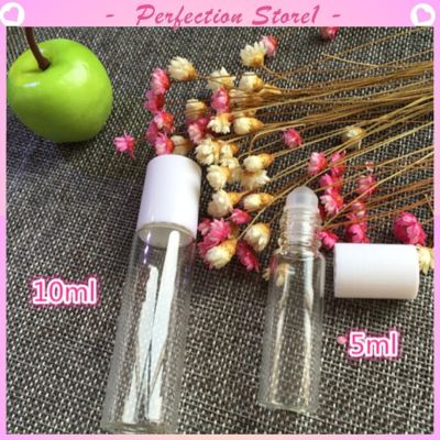 🎀Perfection Store1🎀 5pcs 5/10 ml Glass Empty Roller Ball น้ำมันหอมระเหย Roll-ON bottle Container