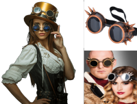 แว่นตาสตรีมพังค์ แว่นสตรีมพังค์ แว่น ก๊อกเกิล สตรีมพั้งค์ คอสเพลย์วินเทจ Vintage Goggle Steampunk Glasses