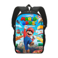 Mochila Super Mario Bros กระเป๋านักเรียนภาพยนตร์สำหรับวัยรุ่นเด็กกระเป๋าเป้สะพายหลังอะนิเมะเดินทางกระเป๋าเป้สะพายหลังนักเรียน Bookbags เกมคอสเพลย์กระเป๋า