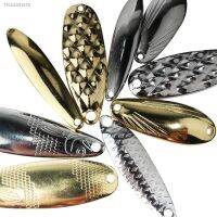 ✌♀ 1pcs/lot Metal Vib Leech Spinner Spoon Bare chip Luya pineapple slice willow leaf slice horse mouth Sequin Used for making bait