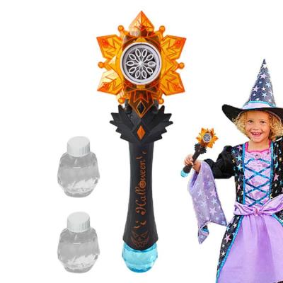 Bubble Wands for Kids Halloween Crystal Pinwheel Automatic Bubble Blower with Light and Music Halloween Witch Toy Bubble Wands Party Favors for Kids Birthday Halloween Gifts very well