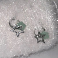 Y2K Removable Simple Fashion Womens Studs Pentacle