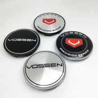 ศูนย์กลางล้อรถยนต์ Vossen 68มม. 62มม. 4ชิ้นสติ๊กเกอร์โลโก้ป้าย65มม. จุกปิดยางล้อกันฝุ่น