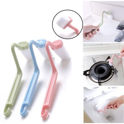 S-Shape Toilet Brush Bathroom Cleaning Brush Wall Hanging Gap Cleaning Tool Portable Toilet Corner Window Slot Gap Clearner