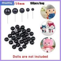 MUMU 100pcs/Bag เด็กทารก พลาสติก 4/5/7/8/10 มม. การทำหุ่นสัตว์ Bears เข็ม Felting ตาแก้วดำ อุปกรณ์เสริมตุ๊กตา