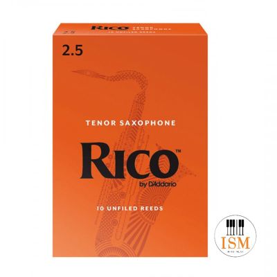 Rico ลิ้นเทเนอร์ แซกโซโฟน กล่องส้ม Tenor saxophone reeds orange box  NO.2.5 (กล่อง 10 อัน)