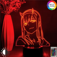 Anime Figure Zero Two 3d Led Lamp Kids Child Girls Bedroom Decor Night Light Manga Figurine DARLING in the FRANXX Table Lamp