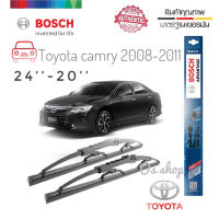 ใบปัดน้ำฝน ซิลิโคน ตรงรุ่น Toyota Camry ปี 2008-2011 ไซส์ 24-20 ยี่ห้อ BOSCH ของแท้ จำนวน 1 คู่**ยินดีให้บริการจบในที่เดียว**