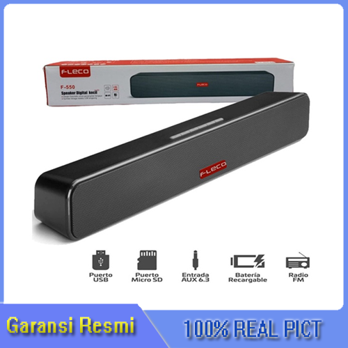 Soundbar Fleco F 550 551 Bt Usb Speaker Aktif Laptop Komputer Hp Super