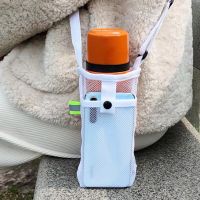 Portable Sport Water Bottle Cover Mesh Cup Sleeve Pouch With Strap Mobile Phone Bag Visible Bag Outdoor Camping Accessories